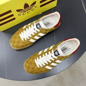 Adidas x Gucci Gazelle Sneaker Tan Monogram Wom